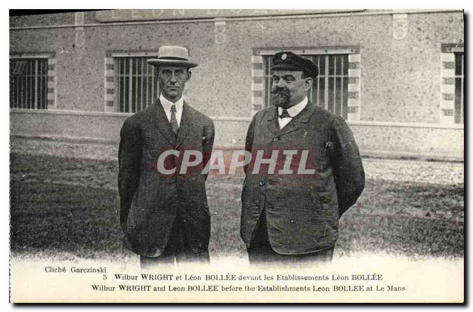 CPA Aviation Wilbur Wright Wilbur devant les etablissements Leon Bollee 
