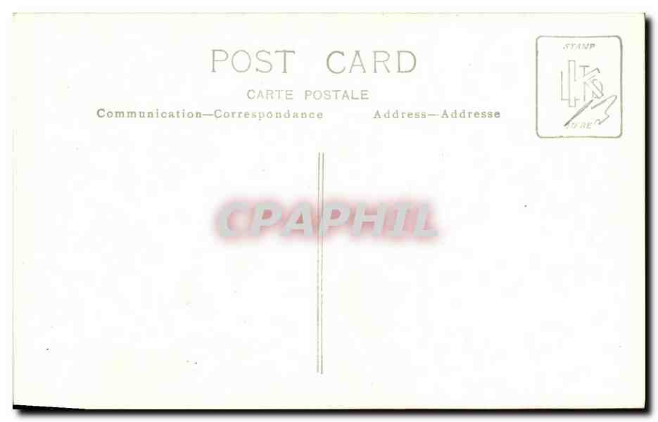 Drei Personen in Badeanzügen — Strand — Verlag STAMP — Rückseite