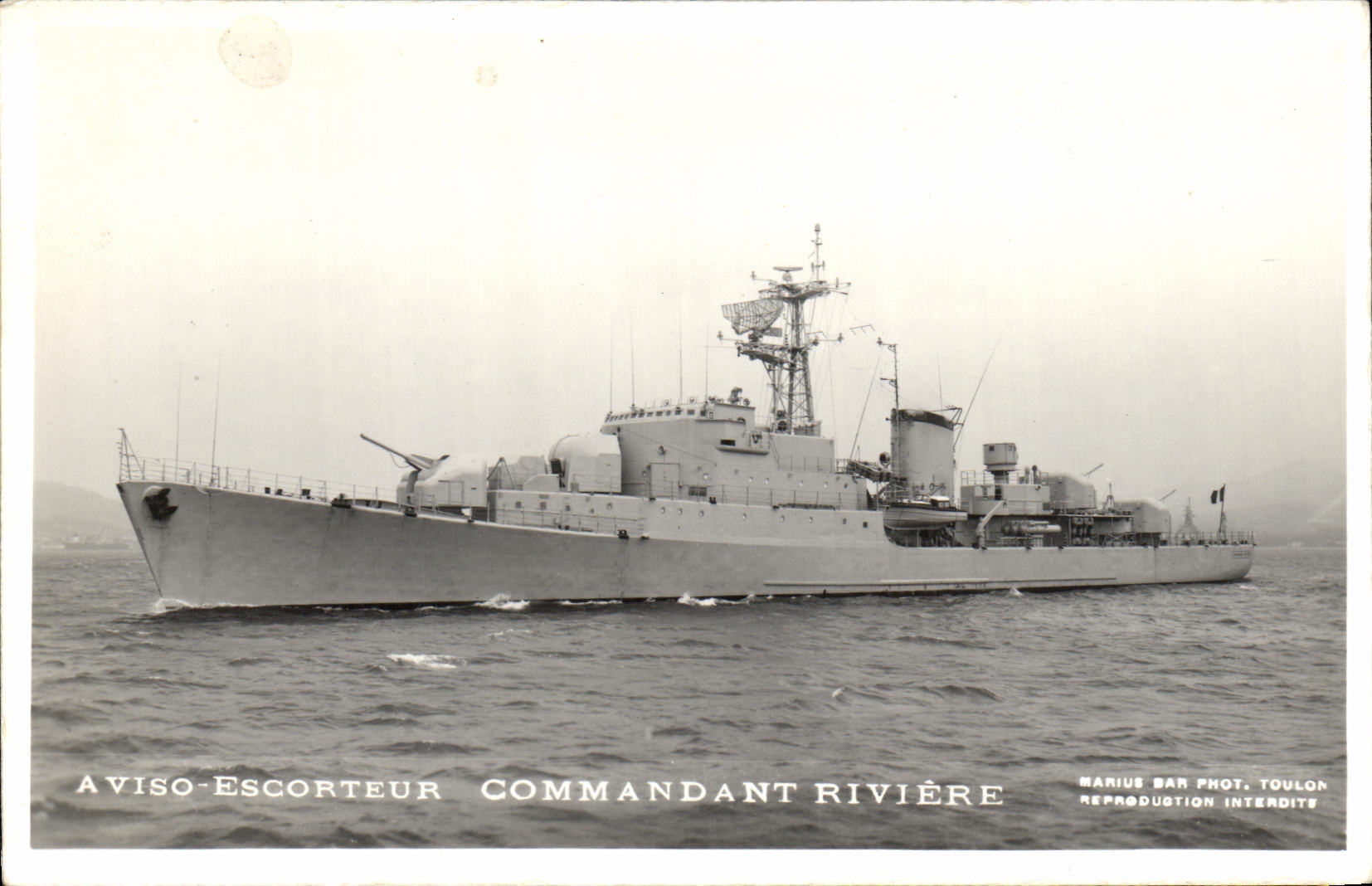 CPM Bateau Aviso Escorteur Commandant Riviere 
