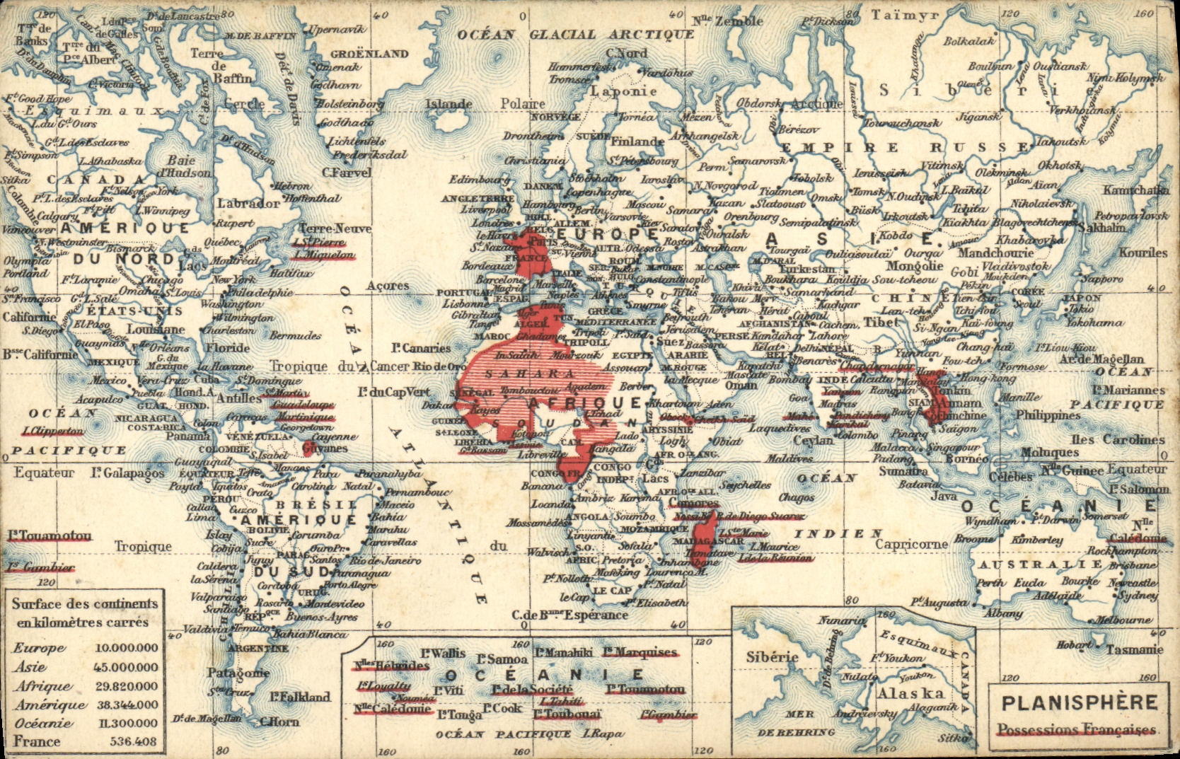 CPA Planisphere Carte 