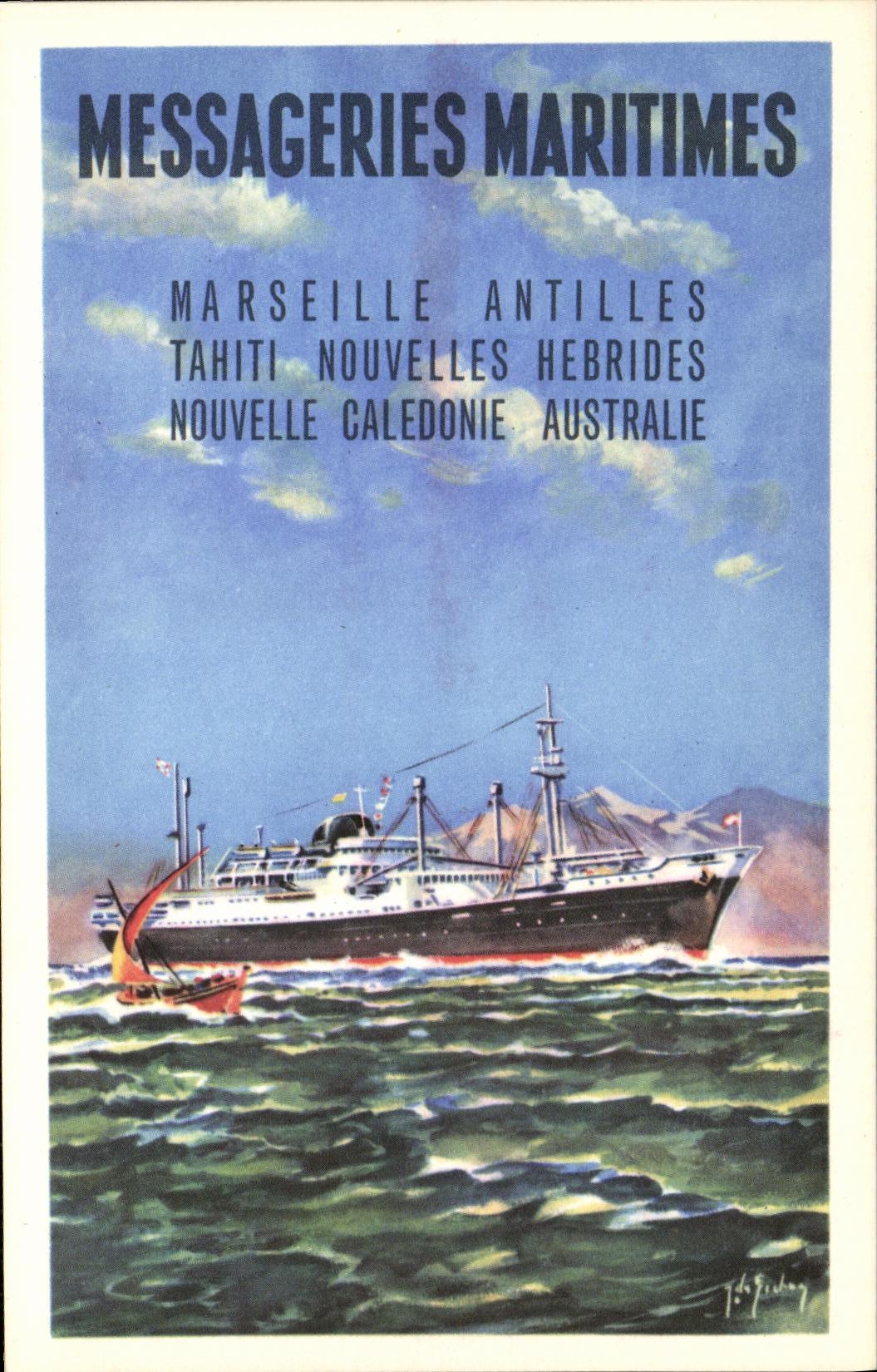 Messageries Maritimes — Affiche promotionnelle — CPAPHIL