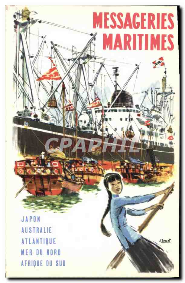 Messageries Maritimes — Affiche promotionnelle — A. Brenat