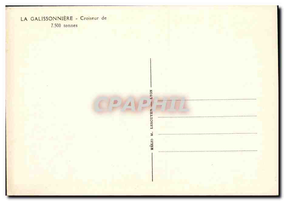 CPA Bateau La Galissonniere Croiseur  — Verso