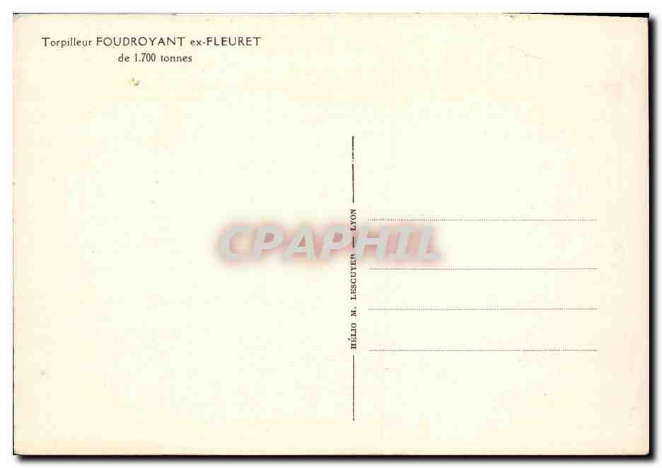 CPA Bateau Torpilleur Ex Fleuret — Reverso