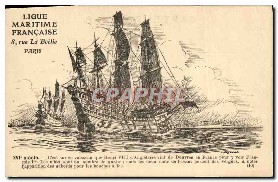 CPA Bateau type de Henri VIII