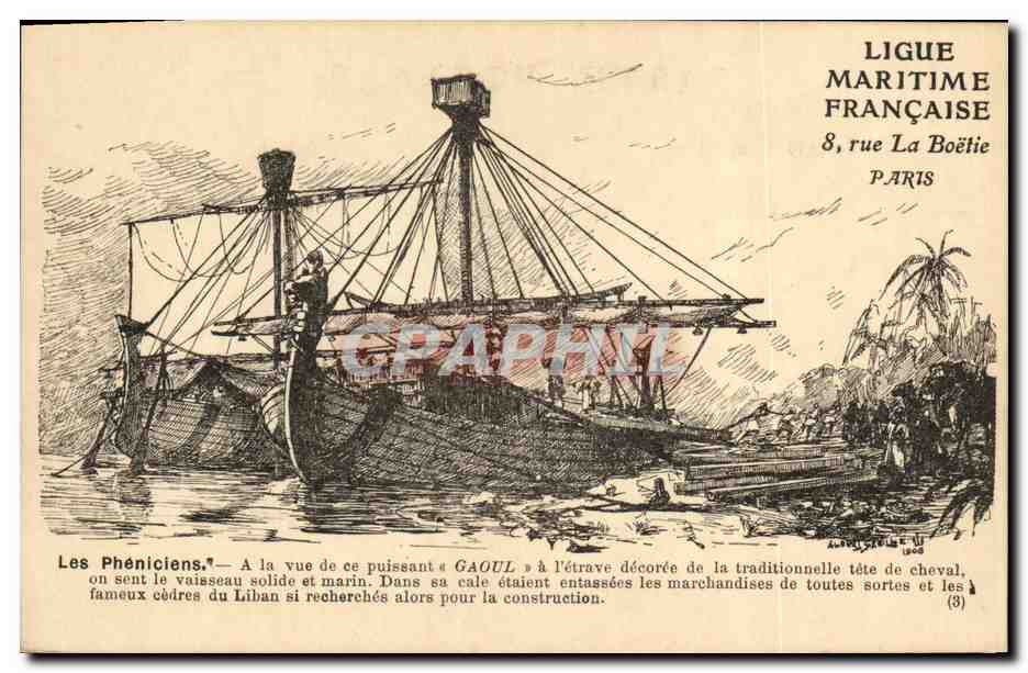 CPA Bateau Pheniciens