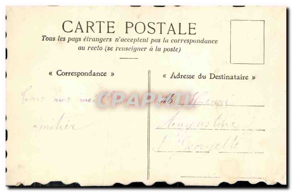 CPA Fantaisie Fleurs Bateau — Verso