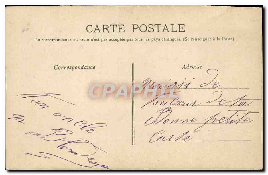 CPA Fantaisie Fleurs Colombe — Rückseite