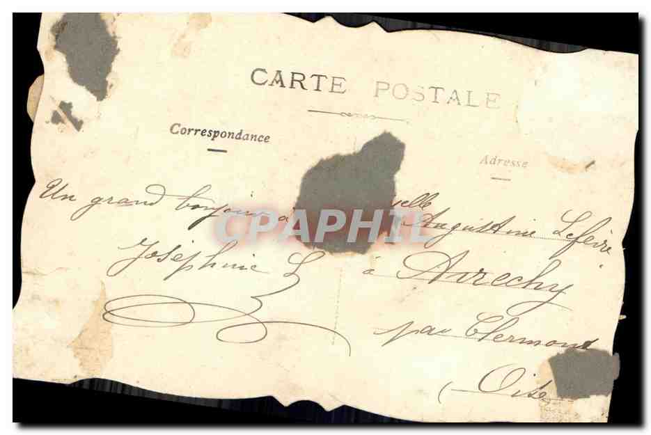 CPA Fantaisie Fleurs papillon  — Rückseite