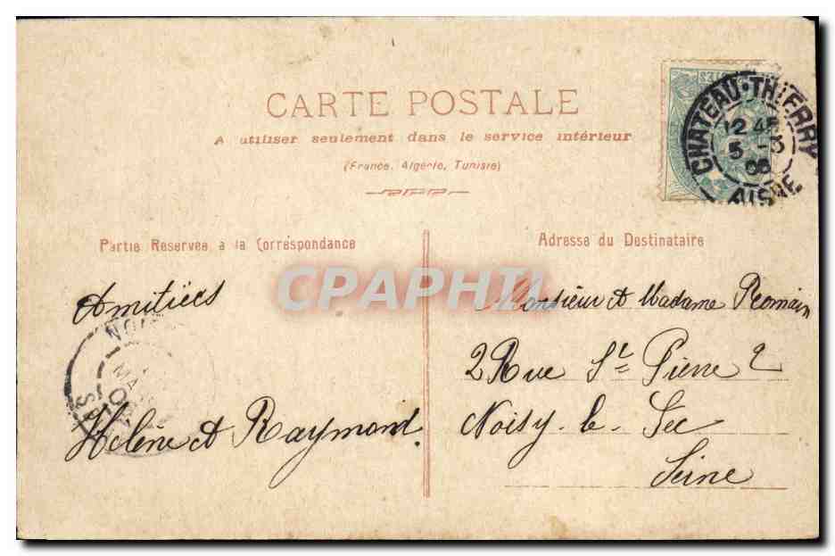 CPA Fantaisie Fleurs Colombes — Verso