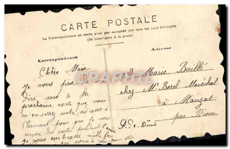 Oiseaux et fleurs — Gage d'amitié — Éditeur non visible — Rückseite