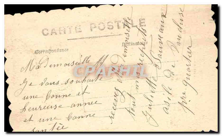 Pansée violette — vœux de bonne année — éditeur inconnu — Verso