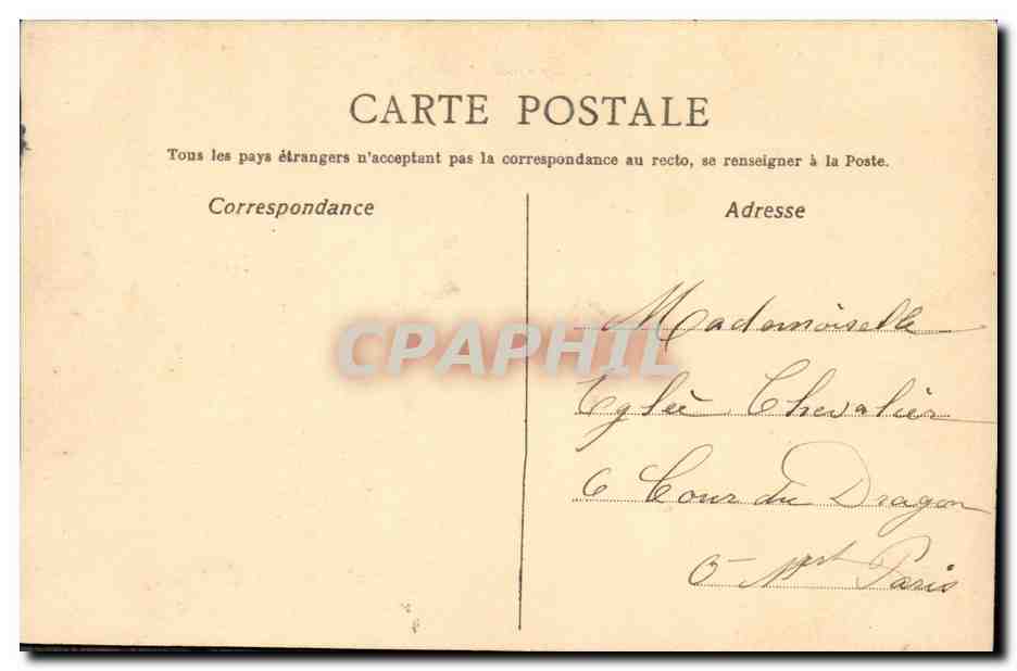 CPA Fantaisie Trefle Hirondelle — Rückseite