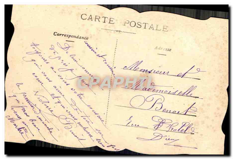 CPA Fantaisie Fleurs Colombe Ancre de marine — Verso