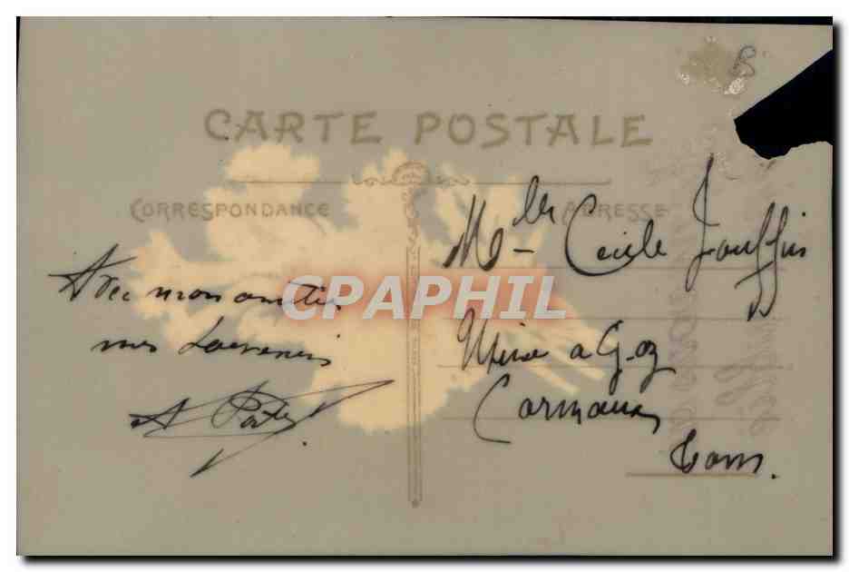 CPA Fantaisie Fleurs  — Verso