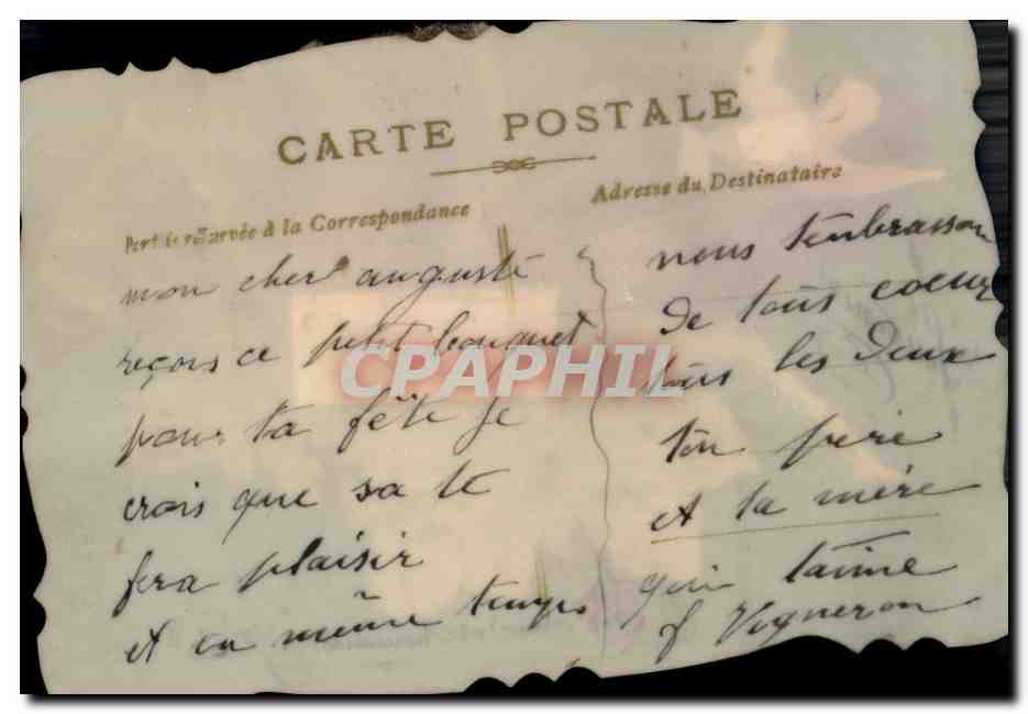 CPA Fantaisie Fleurs  — Verso