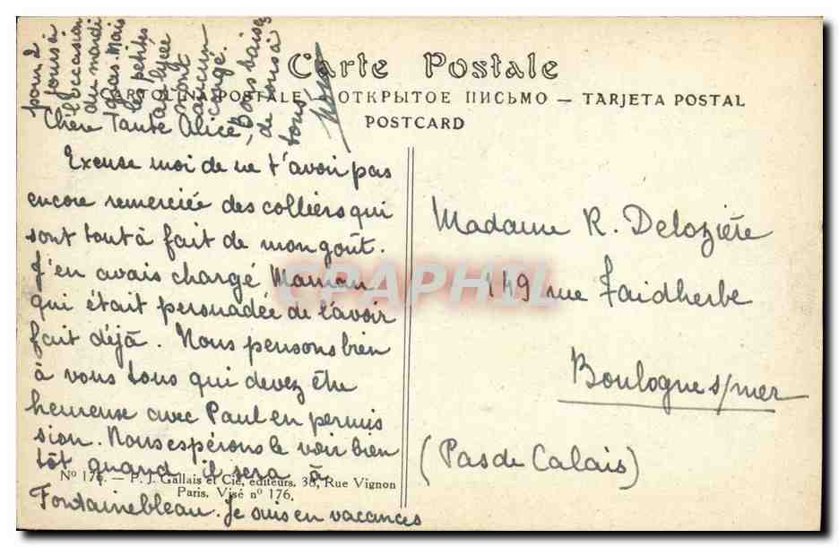 CPA Fantaisie Waltz Hansi Alsace — Rückseite