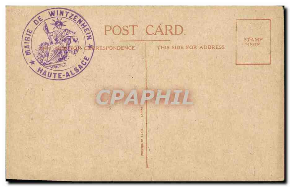 CPA Fantaisie Hansi Waltz Militaria Strasbourg — Rückseite