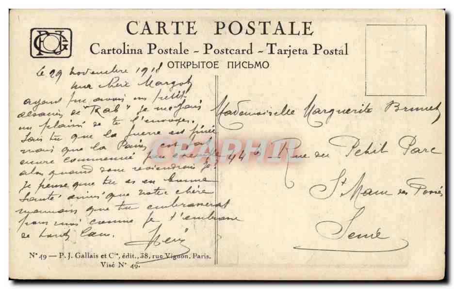 CPA Fantaisie Hansi Yerri  — Rückseite