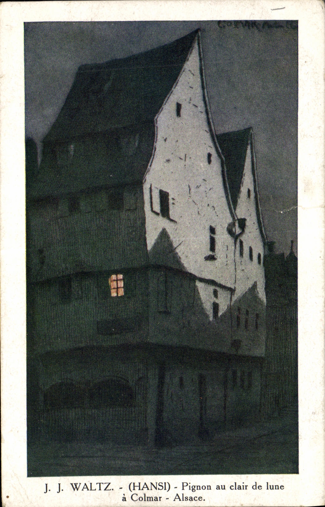 CPA Fantaisie Waltz Hansi Pignon au clair de lune a Colmar