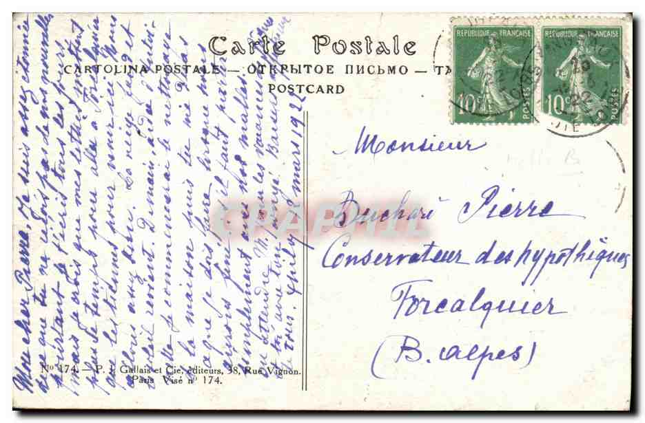CPA Fantaisie Waltz Hansi Pignon au clair de lune a Colmar — Rückseite