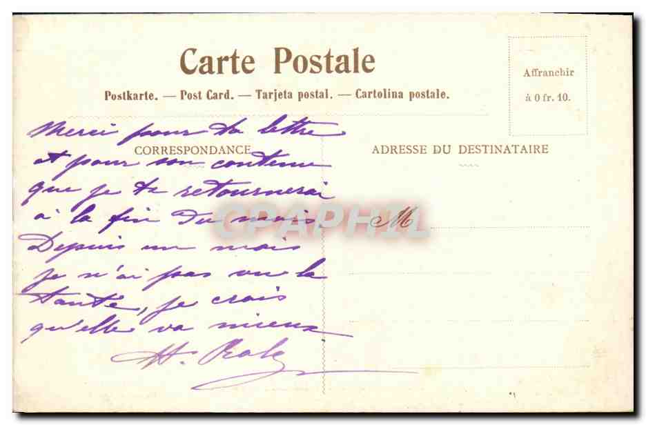 CPA Fantaisie Toilette Chat  — Rückseite