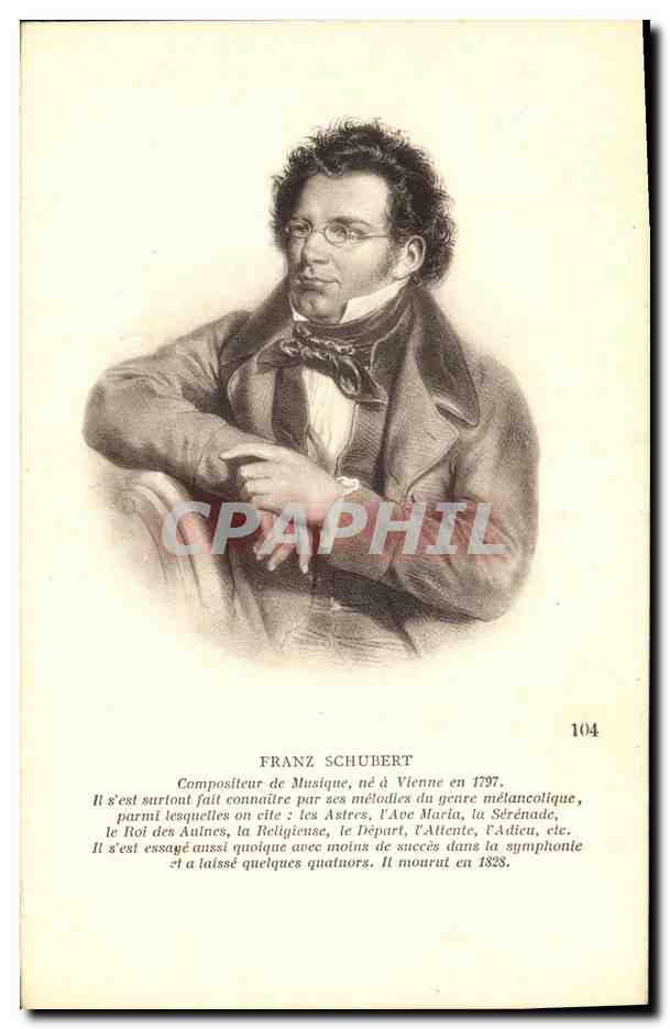 CPA Fantaisie Franz Schubert