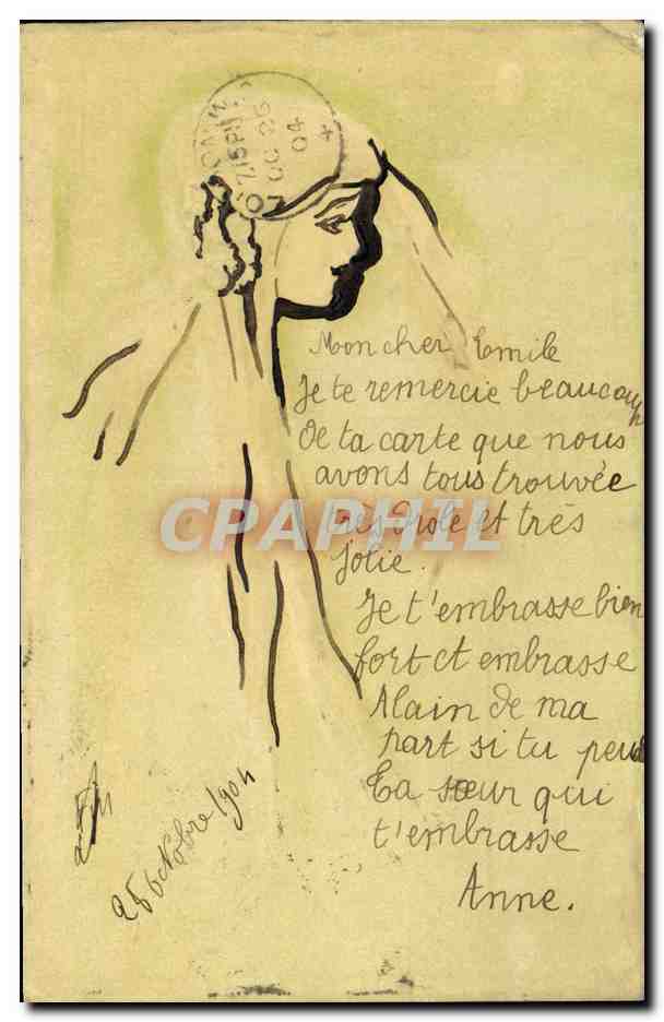 CPA Fantaisie Femme
