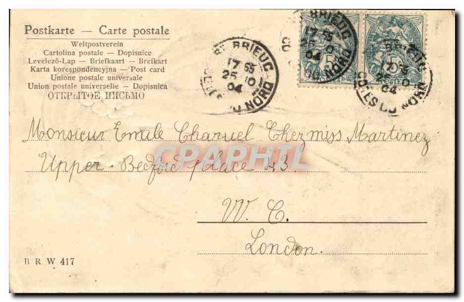 CPA Fantaisie Femme — Verso