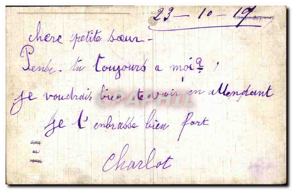 CPA Fantaisie Enfants Bateau — Verso