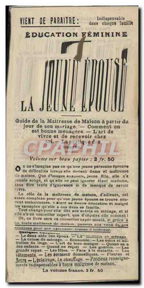 Petit livret Gaite Francaise — Rückseite