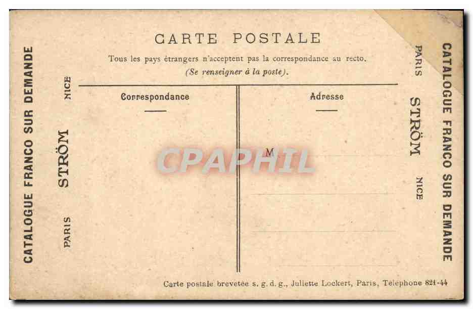 CPA Publicite Strom Ström Tailleur civil et sportif Manteaux mlode  — Back