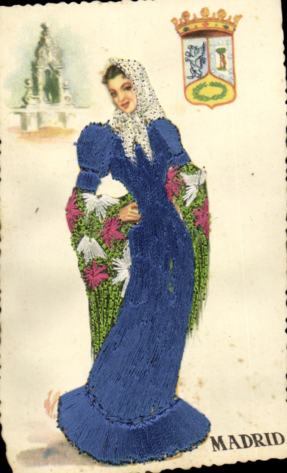 CPM Fantaisie Espagne Femme Folklore Madrid