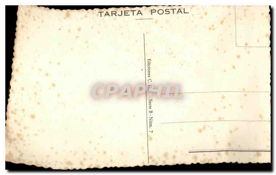 CPM Fantaisie Espagne Femme Folklore Madrid — Verso