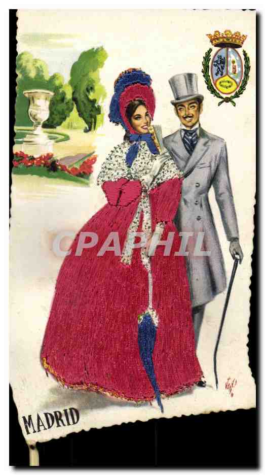 Madrid — couple en tenue d'époque — Éditions C.D.R. N°10