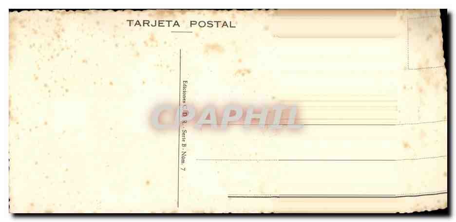 Frau im traditionellen Kleid — Madrid — Verlag Falcones, Serie B, Nr. 7 — Rückseite