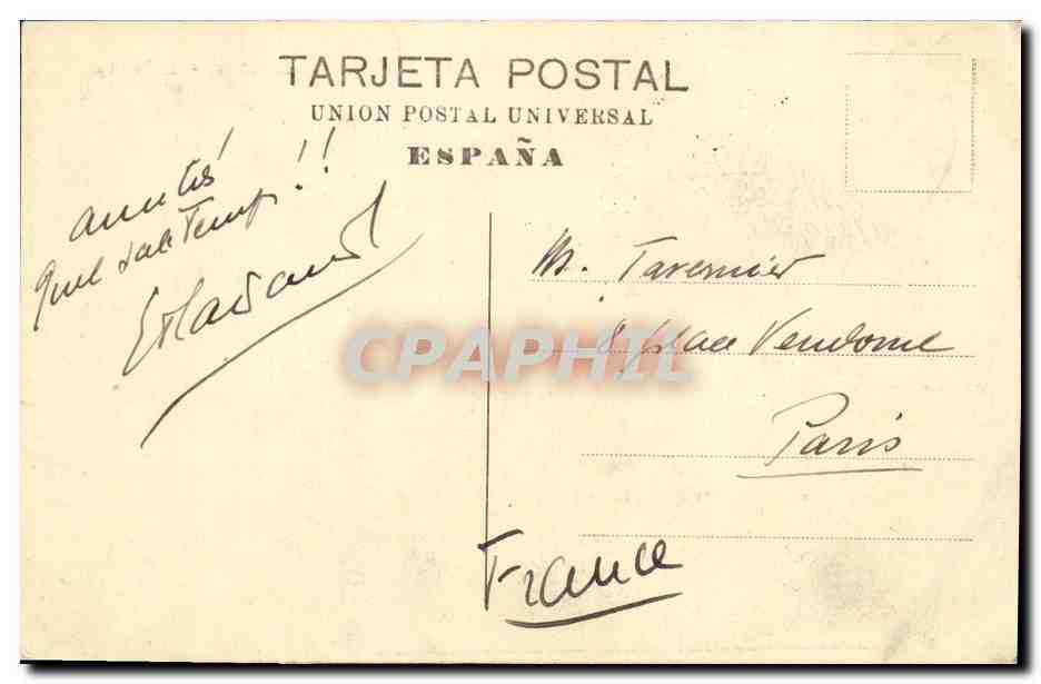 CPA Tenerife El puerto Bateau — Verso