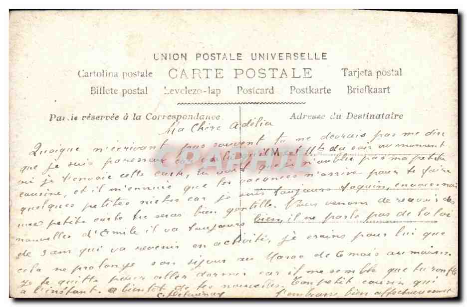 Fille en robe et châle — poème 'Cœur d'Alsace' — IRIS, n°2045 — Verso