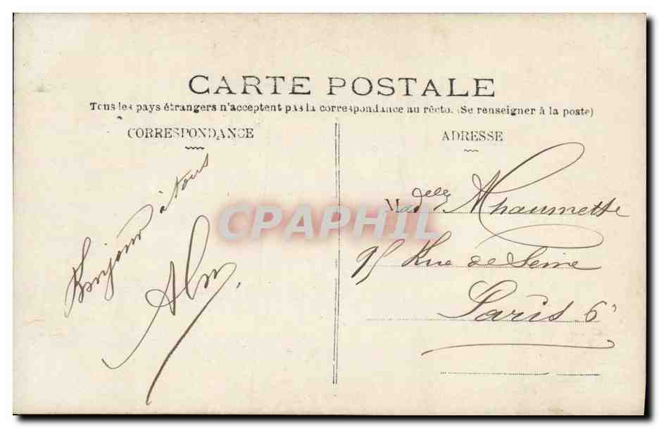 CPA Fantaisie Enfant Patissier — Verso