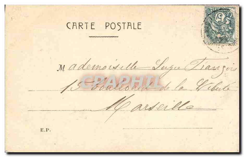 Enfant jouant avec une poupée — E.P. — Éditeur E.P. — Achterkant