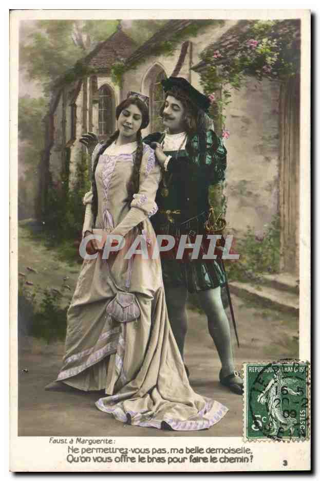Faust a Margarita — escena de la leyenda — editor no visible, n.º de serie 3