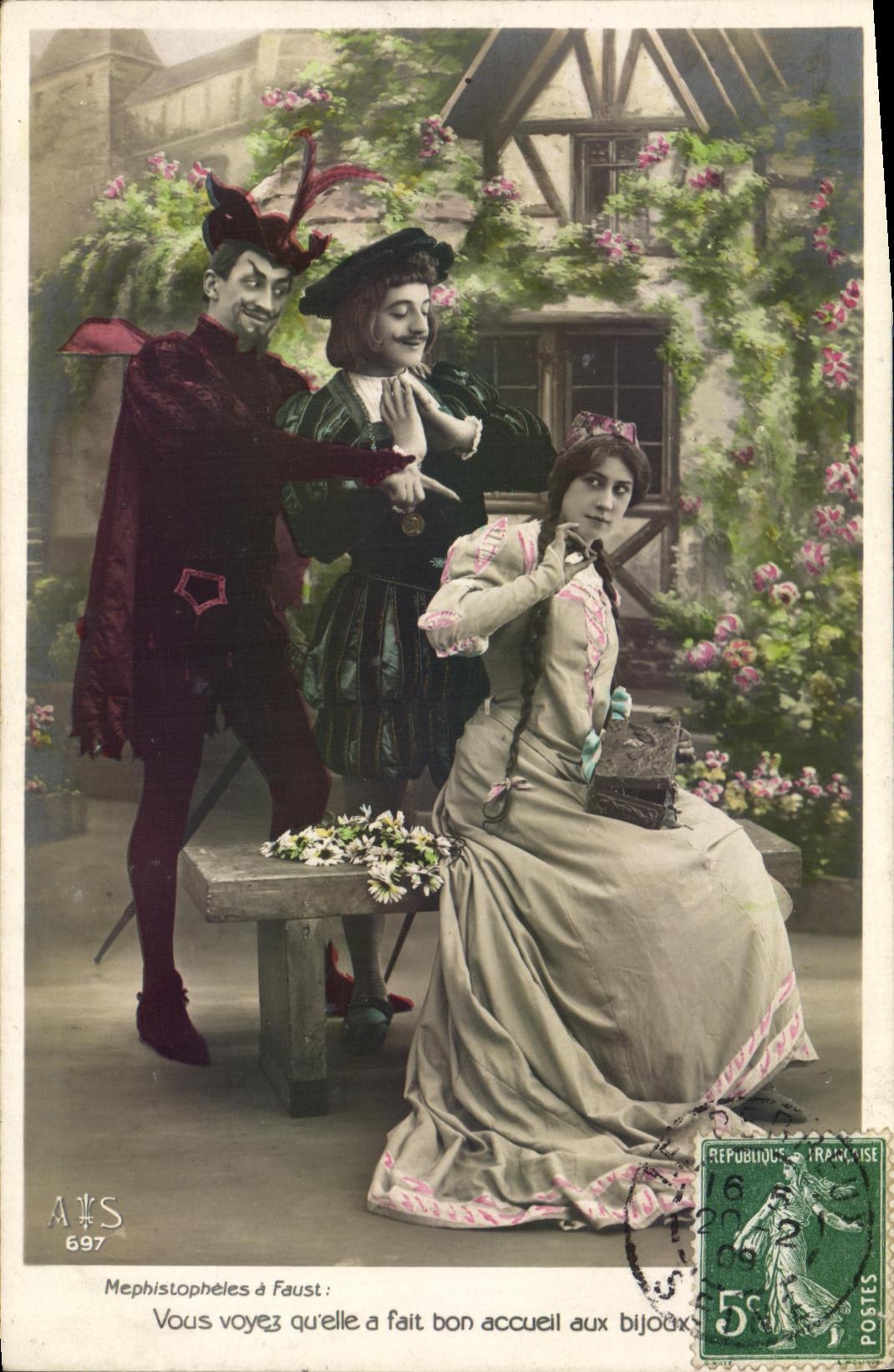 Méphistophélès à Faust — scène de théâtre — A.I.S. 697