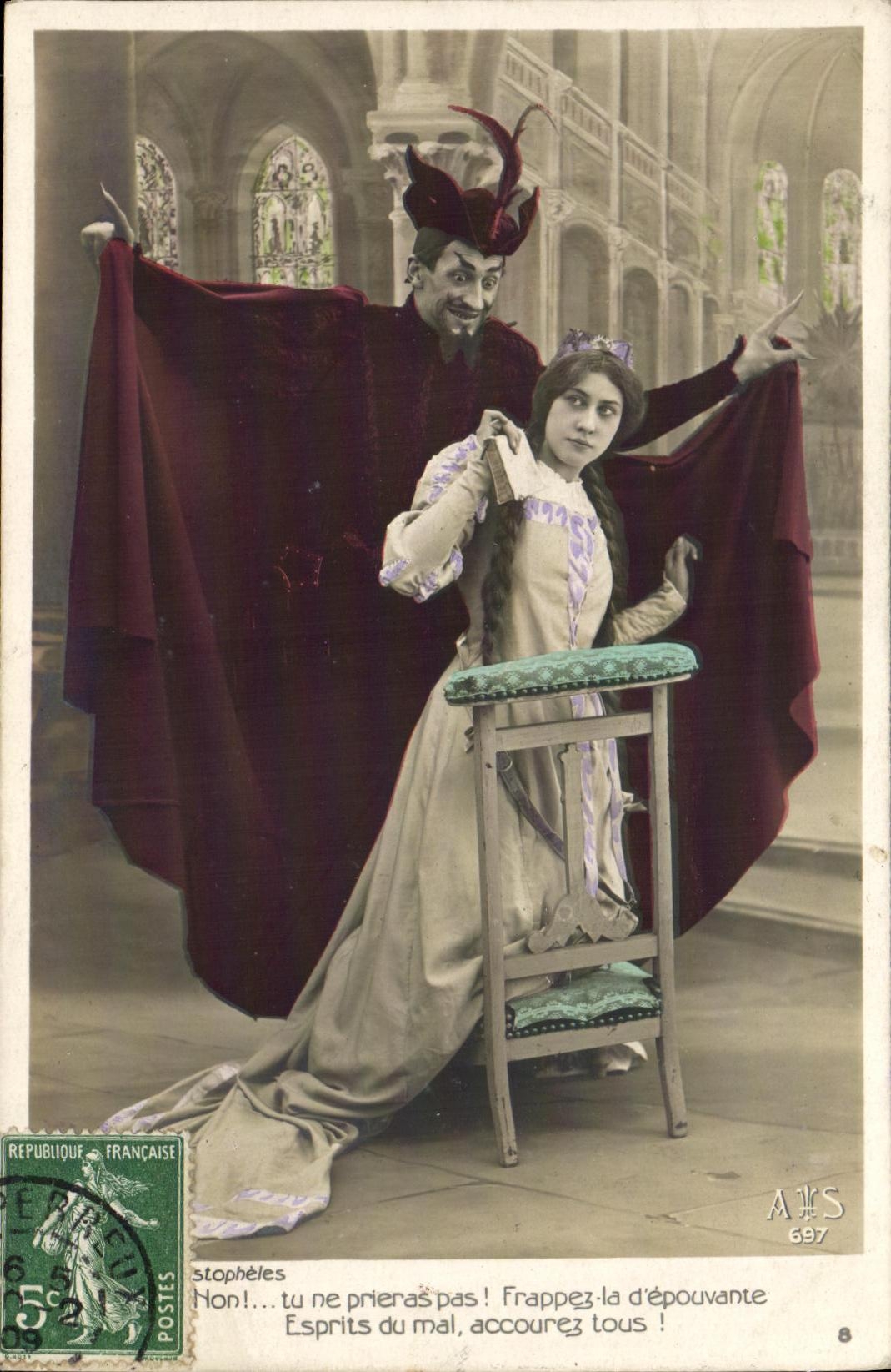 Scène de théâtre — scène de 'Stophéles' — éditeur A&S n°697