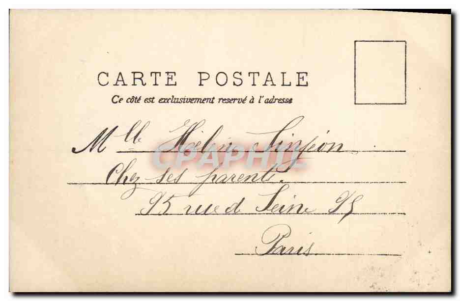 CPA Fantaisie Enfant Chat Bebe et Minet — Rückseite