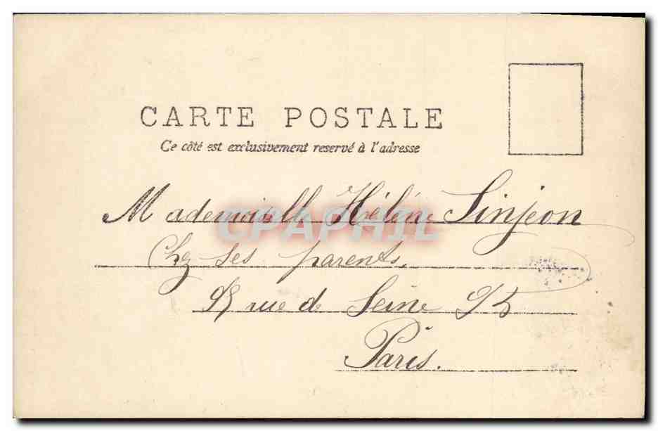 CPA Fantaisie Enfant Chat Bebe et Minet — Rückseite