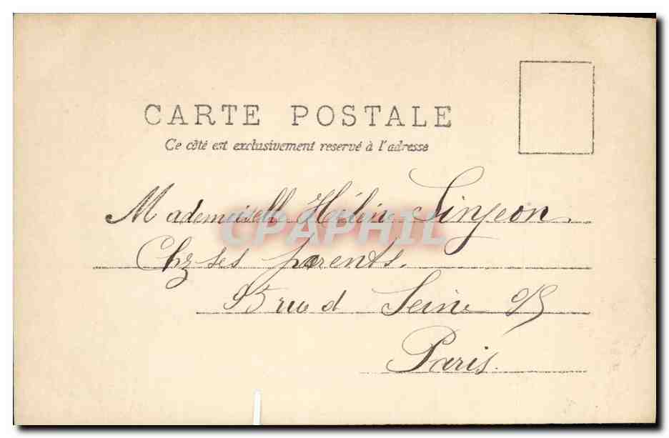 CPA Fantaisie Enfant Chat Bebe et Minet — Rückseite