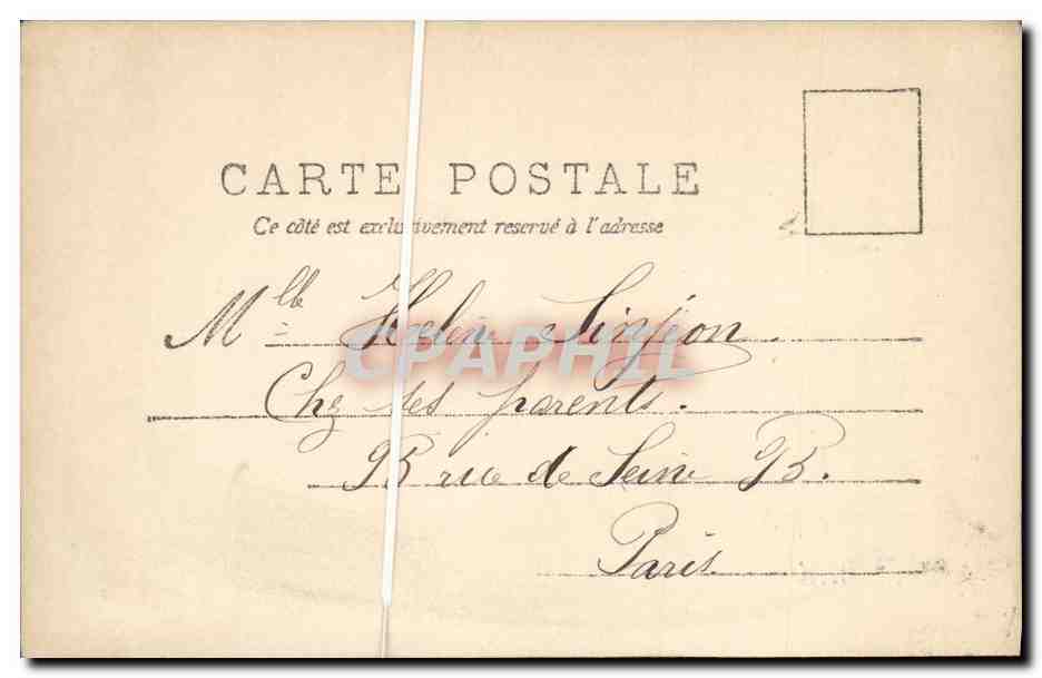 CPA Fantaisie Enfant Chat Bebe et Minet — Rückseite