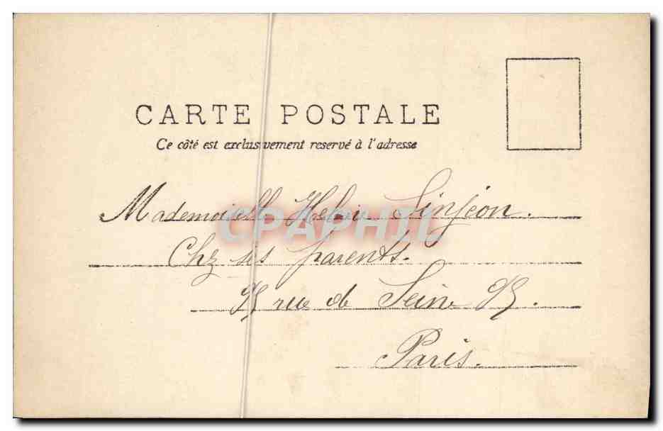 CPA Fantaisie Enfant Chat Bebe et Minet — Rückseite