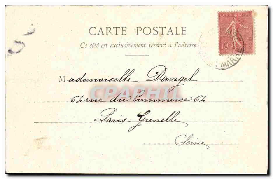 CPA Fantaisie Enfant La cigale et la fourmi  — Rückseite