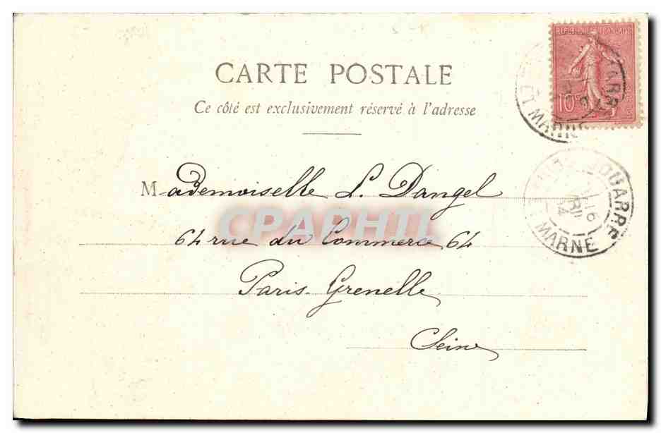 CPA Fantaisie Enfant La cigale et la fourmi  — Rückseite